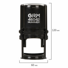 Оснастка для печатей, оттиск D=42 мм, синий, GRM 46042 Hummer, корпус черный, крышка, подушка, 121500200