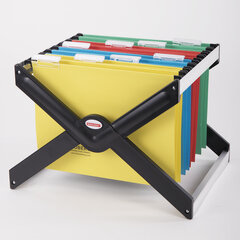 Подставка для подвесных папок BRAUBERG (Италия), до 40 папок А4/<wbr/>Foolscap, 410&times;285&times;310 мм, черная, 235344