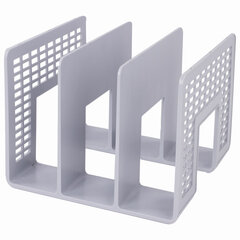 Лоток-сортер для бумаг BRAUBERG &laquo;Radikal&raquo;, 3 отделения, 207&times;212&times;165 мм, сетчатый, серый, 235365