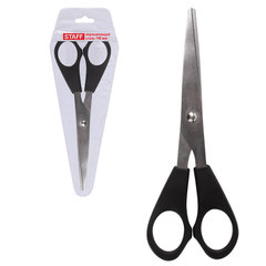 Изображение товара Ножницы STAFF Basic 140 мм черные с ПВХ чехлом для повседневных задач