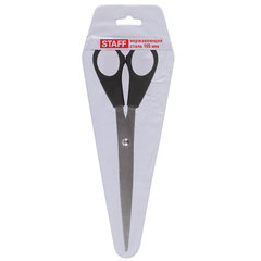 Ножницы STAFF Basic 165 мм, чёрные, ПВХ чехол с европодвесом, 235459