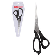 Изображение товара Ножницы STAFF Basic 210 мм для правши, черные, нержавеющая сталь