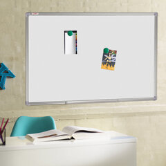 Доска магнитно-маркерная 60&times;90 см, алюминиевая рамка, ГАРАНТИЯ 10 ЛЕТ, STAFF, 235462