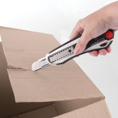 Лезвия для ножей 18 мм КОМПЛЕКТ 10 ШТ., толщина лезвия 0,38 мм, в пластиковом пенале, STAFF &laquo;Basic&raquo;, 235466