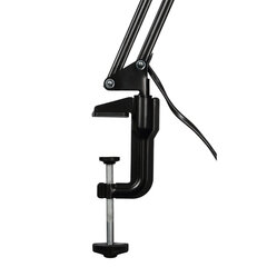 Настольная лампа светильник Гермес на струбцине, СВЕТОДИОДНАЯ, 8 Вт, чёрный