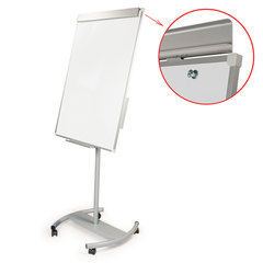 Доска-флипчарт магнитно-маркерная (70&times;100 см), передвижная, ГАРАНТИЯ 10 ЛЕТ, РОССИЯ, BRAUBERG Стандарт, 235527