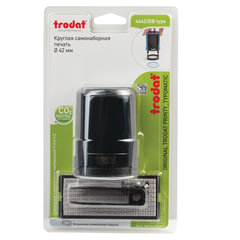 Печать самонаборная 1,5 круга, оттиск D=42 синий, TRODAT 4642 R1,5, крышка, КАССА В КОМПЛЕКТЕ, европодвес