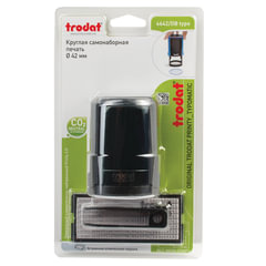Печать самонаборная 2 круга, оттиск D=42 синий, TRODAT 4642 R2, крышка, КАССА В КОМПЛЕКТЕ, европодвес