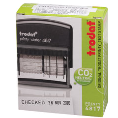 Датер-мини месяц буквами, &laquo;12 бухгалтерских терминов&raquo;, оттиск 45&times;3,8 мм, синий, TRODAT 4817, корпус черный