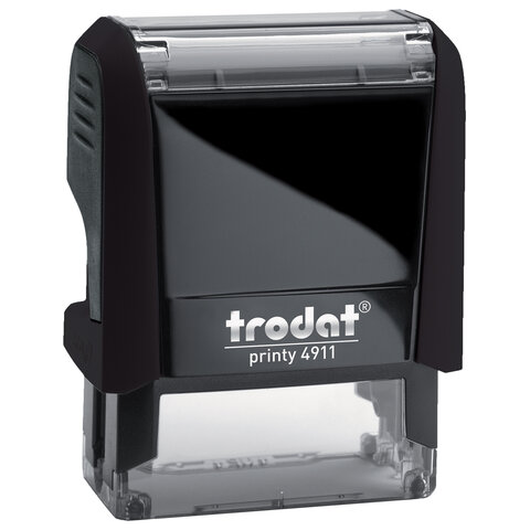 Оснастка для штампа, оттиск 38х14 мм, синий, TRODAT 4911 P4, корпус черный, подушка, 52869