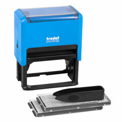 Штамп самонаборный 8-строчный, оттиск 75&times;38 мм, синий без рамки, TRODAT 4926/<wbr/>DB, КАССЫ В КОМПЛЕКТЕ