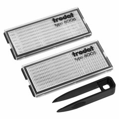 Штамп самонаборный 8-строчный, оттиск 75&times;38 мм, синий без рамки, TRODAT 4926/<wbr/>DB, КАССЫ В КОМПЛЕКТЕ