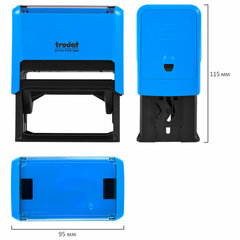 Штамп самонаборный 8-строчный, оттиск 75&times;38 мм, синий без рамки, TRODAT 4926/<wbr/>DB, КАССЫ В КОМПЛЕКТЕ
