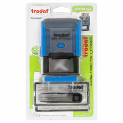 Штамп самонаборный 6-строчный, оттиск 50&times;30 мм, синий без рамки, TRODAT 4929/<wbr/>DB, КАССЫ В КОМПЛЕКТЕ