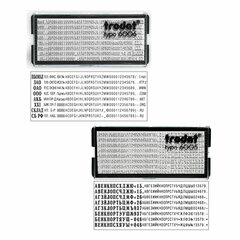 Штамп самонаборный 6-строчный, оттиск 50&times;30 мм, синий без рамки, TRODAT 4929/<wbr/>DB, КАССЫ В КОМПЛЕКТЕ