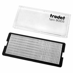 Касса русских букв и цифр универсальная, для самонаборных печатей и штампов TRODAT, 360 символов, шрифт 3,1 и 2,2 мм