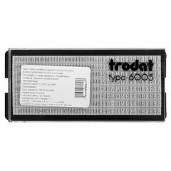 Касса русских букв и цифр универсальная, для самонаборных печатей и штампов TRODAT, 360 символов, шрифт 3,1 и 2,2 мм
