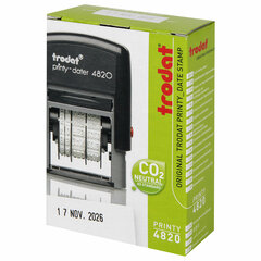 Датер-мини месяц цифрами, оттиск 22&times;4 мм, синий, TRODAT 4820 BANK, корпус черный