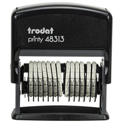 Нумератор 13-разрядный, оттиск 42&times;3,8 мм, синий, TRODAT 48313, корпус черный