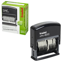 Нумератор 13-разрядный, оттиск 42&times;3,8 мм, синий, TRODAT 48313, корпус черный