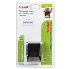 Штамп стандартный &laquo;ОПЛАЧЕНО&raquo;, оттиск 38&times;14 мм, синий, TRODAT 4911P4-1.2