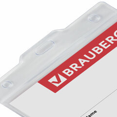 Бейдж-карман вертикальный БОЛЬШОЙ (120&times;90 мм), без держателя, BRAUBERG, 235696