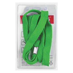 Бейдж вертикальный (90&times;60 мм), на зеленой ленте 45 см, BRAUBERG, 235700