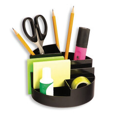 Подставка-органайзер &laquo;Профи&raquo;, 130&times;130&times;90 мм, 6 отделений, черная, ОР01