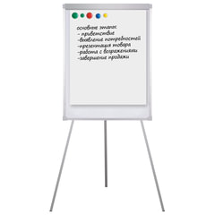 Доска-флипчарт магнитно-маркерная 70&times;100 см, держатели для бумаг, ГАРАНТИЯ 10 ЛЕТ, РОССИЯ, BRAUBERG, 236160