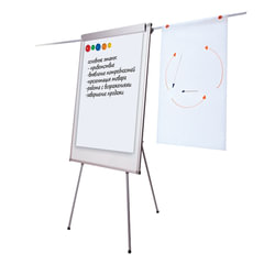 Доска-флипчарт магнитно-маркерная 70&times;100 см, держатели для бумаг, ГАРАНТИЯ 10 ЛЕТ, РОССИЯ, BRAUBERG, 236160