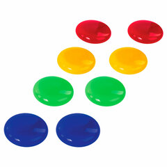 Магниты МАЛОГО ДИАМЕТРА, 20 мм, КОМПЛЕКТ 8 штук, цвет АССОРТИ, в блистере, STAFF &laquo;Basic&raquo;, 236403