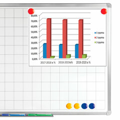Магниты МАЛОГО ДИАМЕТРА, 20 мм, КОМПЛЕКТ 6 штук, цвет АССОРТИ, в блистере, STAFF &laquo;Basic&raquo;, 236404