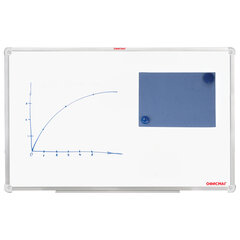 Доска магнитно-маркерная 60&times;90 см, алюминиевая рамка, ГАРАНТИЯ 10 ЛЕТ, РОССИЯ, ОФИСМАГ, 236446