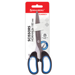 Изображение товара Ножницы BRAUBERG Classic+ 185 мм черно-синие