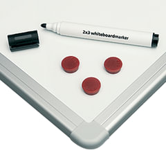 Доска магнитно-маркерная 100&times;200 см, алюминиевая рамка, 2&times;3 OFFICE, (Польша), TSA1020