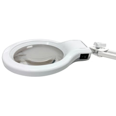 Настольная лампа светильник Леда С20 на струбцине, СВЕТОДИОДНАЯ, 8 Вт, ЛУПА (2/<wbr/>9 раз), белый