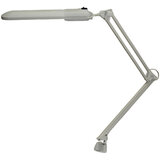 Настольная лампа светильник Дельта на струбцине, ЛЮМИНЕСЦЕНТНАЯ, цоколь 2G7, 11 Вт, серый