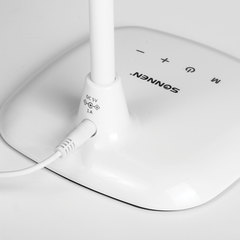 Настольная лампа / светильник SONNEN BR-819A, на подставке, светодиодная, 8 Вт, белый, 236666