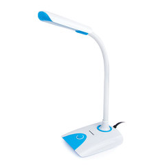 Настольная лампа / светильник SONNEN OU-146, на подставке, светодиодная, 4 Вт, белый/<wbr/>синий, 236671