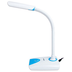 Настольная лампа / светильник SONNEN OU-146, на подставке, светодиодная, 4 Вт, белый/<wbr/>синий, 236671