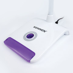 Настольная лампа / светильник SONNEN OU-147, на подставка, светодиодная, 5 Вт, белый/<wbr/>фиолетовый, 236672