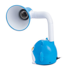 Настольная лампа / светильник SONNEN OU-603, на подставке, цоколь Е27, &laquo;Сова&raquo;, синий, 236674