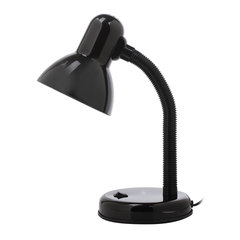 Настольная лампа / светильник SONNEN OU-203, на подставке, цоколь Е27, черный, 236676