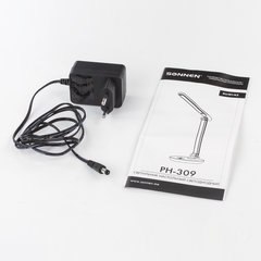 Настольная лампа / светильник SONNEN PH-309, на подставке, LED, 10 Вт, металлический корпус, белый, 236689