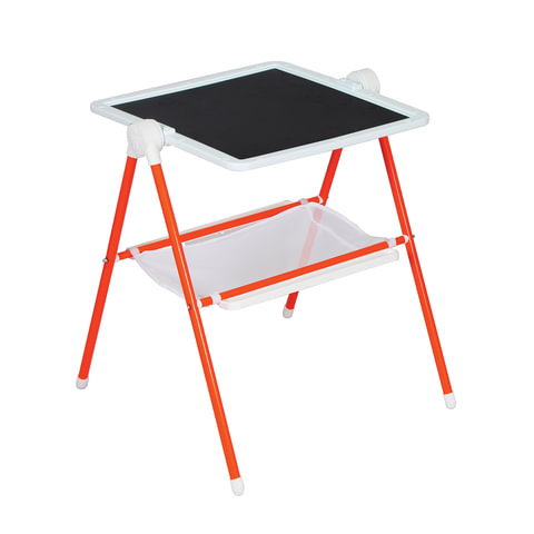 Доска-мольберт двусторонняя для мела и магнитно-маркерная (52х46 см), оранжевая/белая, ДЭМИ МДУ.08