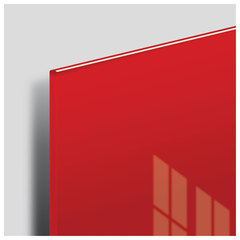 Доска магнитно-маркерная стеклянная 45&times;45 см, 3 магнита, КРАСНАЯ, BRAUBERG, 236737