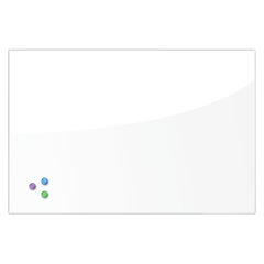 Доска магнитно-маркерная стеклянная 60&times;90 см, 3 магнита, БЕЛАЯ, BRAUBERG, 236747