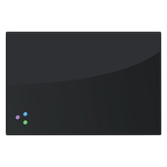 Доска магнитно-маркерная стеклянная 60&times;90 см, 3 магнита, ЧЕРНАЯ, BRAUBERG, 236748