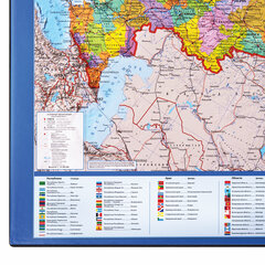 Коврик-подкладка настольный для письма (590&times;380 мм), с картой России, BRAUBERG, 236776