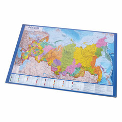 Коврик-подкладка настольный для письма (590&times;380 мм), с картой России, BRAUBERG, 236776